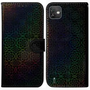 For Wiko Y82 Colorful Magnetic Buckle Leather Phone Case(Black)