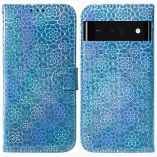 For Google Pixel 6 Pro Colorful Magnetic Buckle Leather Phone Case(Blue)