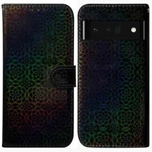 For Google Pixel 6 Pro Colorful Magnetic Buckle Leather Phone Case(Black)