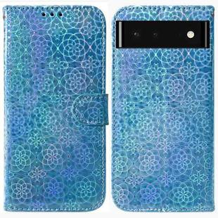 For Google Pixel 6 Colorful Magnetic Buckle Leather Phone Case(Blue)