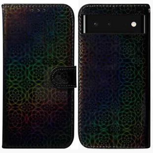 For Google Pixel 6 Colorful Magnetic Buckle Leather Phone Case(Black)