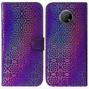 For Nokia G300 Colorful Magnetic Buckle Leather Phone Case(Purple)