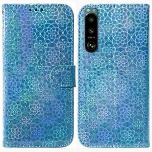 For Sony Xperia 5 III Colorful Magnetic Buckle Leather Phone Case(Blue)