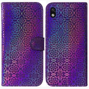 For Sony Xperia Ace III Colorful Magnetic Buckle Leather Phone Case(Purple)