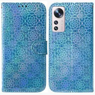 For Xiaomi 12 Pro Colorful Magnetic Buckle Leather Phone Case(Blue)