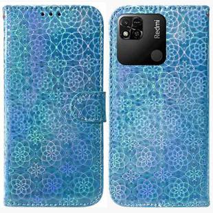 For Xiaomi Redmi 10A Colorful Magnetic Buckle Leather Phone Case(Blue)