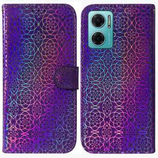 For Xiaomi Redmi Note 11E / Redmi 10 5G Colorful Magnetic Buckle Leather Phone Case(Purple)