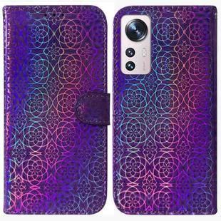 For Xiaomi 12 Lite Colorful Magnetic Buckle Leather Phone Case(Purple)