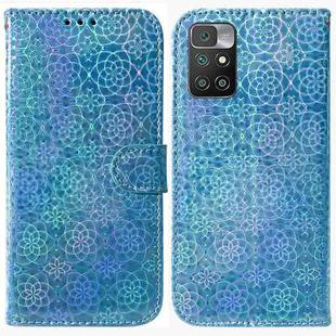 For Xiaomi Redmi 10 / 10 Prime Colorful Magnetic Buckle Leather Phone Case(Blue)