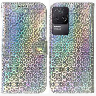 For Xiaomi Redmi K50 / K50 Pro Colorful Magnetic Buckle Leather Phone Case(Silver)