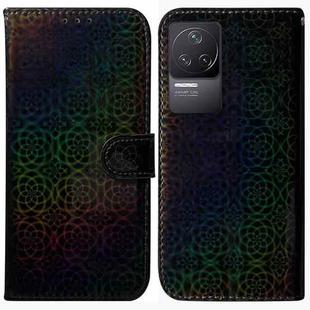 For Xiaomi Redmi K50 / K50 Pro Colorful Magnetic Buckle Leather Phone Case(Black)