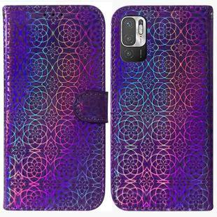 For Xiaomi Redmi Note 10 5G / Poco M3 Pro Colorful Magnetic Buckle Leather Phone Case(Purple)