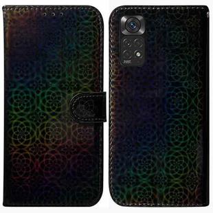 For Xiaomi Redmi Note 11 Foreign Colorful Magnetic Buckle Leather Phone Case(Black)