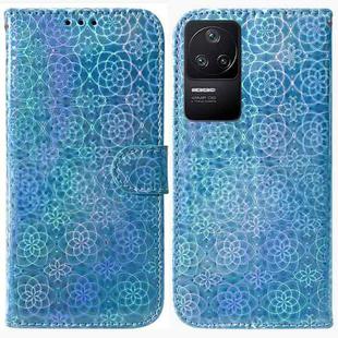 For Xiaomi Redmi K40S Colorful Magnetic Buckle Leather Phone Case(Blue)