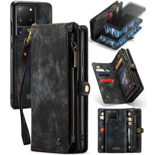 For Galaxy S20 Plus CaseMe Detachable Multifunctional Horizontal Flip Leather Case, with Card Slot & Holder & Zipper Wallet & Photo Frame(Black)