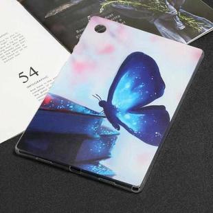 For Samsung Galaxy Tab A8 10.5 Painted TPU Tablet Case(Blue Butterfly)