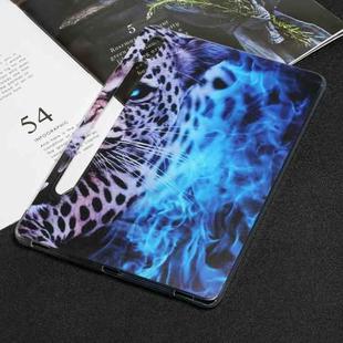 For Samsung Galaxy Tab S7 Painted TPU Tablet Case(Blue Leopard)