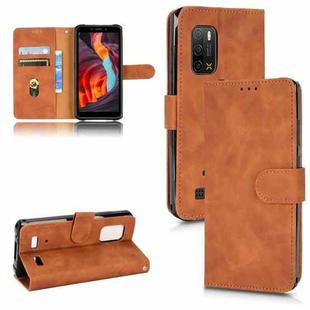 For Ulefone Armor X10 Skin Feel Magnetic Flip Leather Phone Case(Brown)