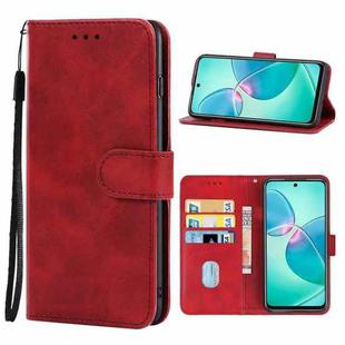 For Infinix Hot 12 Play Leather Phone Case(Red)