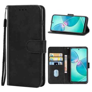 For Infinix Hot 12 Play Leather Phone Case(Black)