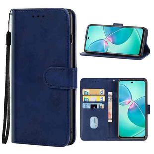 For Infinix Hot 12 Play Leather Phone Case(Blue)