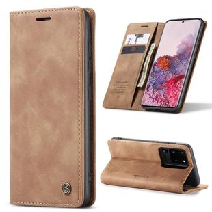 For Galaxy S20 Ultra CaseMe Multifunctional Horizontal Flip Leather Case, with Card Slot & Holder & Wallet(Brown)