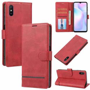 For Xiaomi Redmi 9A Classic Wallet Flip Leather Phone Case(Red)