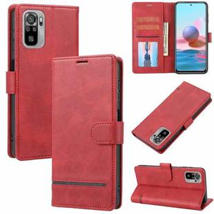 For Xiaomi Redmi Note 10 / 10S Classic Wallet Flip Leather Phone Case(Red)