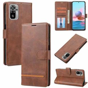 For Xiaomi Redmi Note 10 / 10S Classic Wallet Flip Leather Phone Case(Brown)
