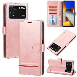 For Xiaomi Poco M4 Pro 4G Classic Wallet Flip Leather Phone Case(Pink)