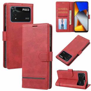 For Xiaomi Poco M4 Pro 4G Classic Wallet Flip Leather Phone Case(Red)