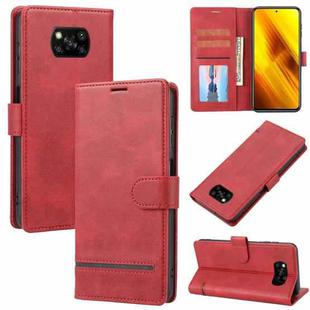 For Xiaomi Poco X3 NFC Classic Wallet Flip Leather Phone Case(Red)