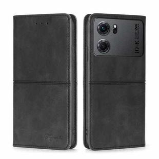 For OPPO K10 5G Cow Texture Magnetic Horizontal Flip Leather Phone Case(Black)