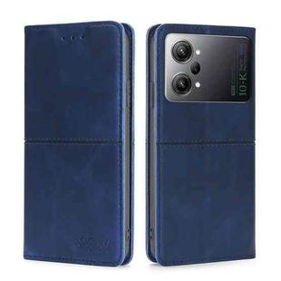 For OPPO K10 Pro 5G Cow Texture Magnetic Horizontal Flip Leather Phone Case(Blue)