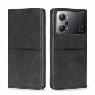 For OPPO K10 Pro 5G Cow Texture Magnetic Horizontal Flip Leather Phone Case(Black)
