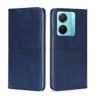 For vivo S15e 5G/T1 Snapdragon 778G Cow Texture Magnetic Horizontal Flip Leather Phone Case(Blue)