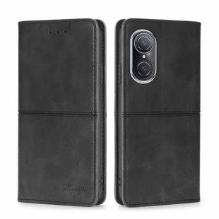 For Huawei Nova 9 SE 4G Cow Texture Magnetic Horizontal Flip Leather Phone Case(Black)