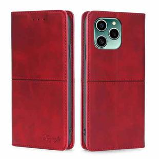 For Honor 60 SE Cow Texture Magnetic Horizontal Flip Leather Phone Case(Red)