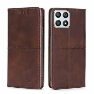 For Honor X30i Cow Texture Magnetic Horizontal Flip Leather Phone Case(Dark Brown)
