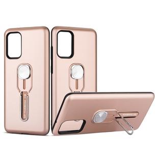 For Galaxy S20+ Shockproof TPU + PC Protective Case with Holder(Rose Gold)