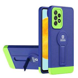 For Samsung Galaxy A53 5G Small Tail Holder TPU+PC Phone Case(Blue+Green)