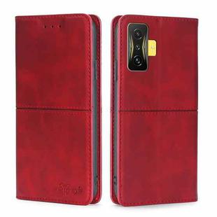For Xiaomi Redmi K50 Gaming/Poco F4 GT Cow Texture Magnetic Horizontal Flip Leather Phone Case(Red)