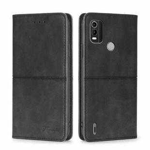 For Nokia C21 Plus Cow Texture Magnetic Horizontal Flip Leather Phone Case(Black)
