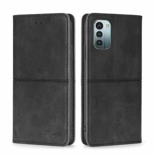 For Nokia G21/G11 Cow Texture Magnetic Horizontal Flip Leather Phone Case(Black)
