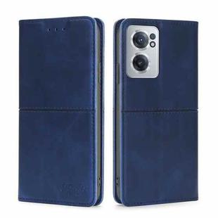 For OnePlus Nord CE 2 5G Cow Texture Magnetic Horizontal Flip Leather Phone Case(Blue)