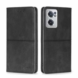 For OnePlus Nord CE 2 5G Cow Texture Magnetic Horizontal Flip Leather Phone Case(Black)