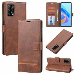 For OPPO A95 4G / A74 4G / F19 Classic Wallet Flip Leather Phone Case(Brown)