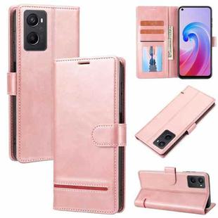 For OPPO A96 5G Classic Wallet Flip Leather Phone Case(Pink)