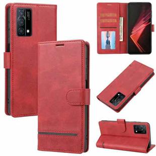 For OPPO K9 Classic Wallet Flip Leather Phone Case(Red)