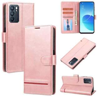 For OPPO Reno6 5G Classic Wallet Flip Leather Phone Case(Pink)